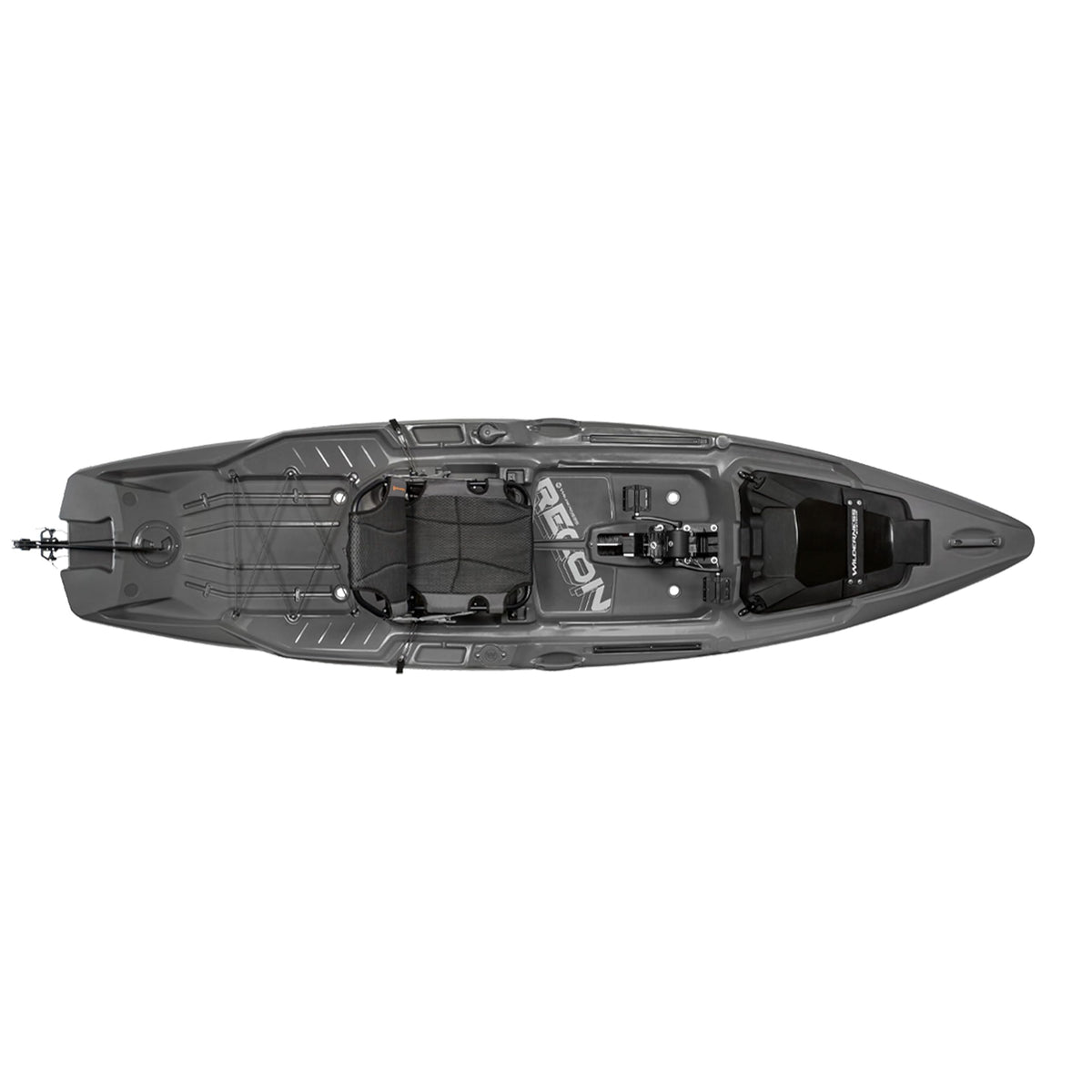 Wilderness Systems Recon 120 HD - Sit on Top Fishing Kayak - 360 Degree ACES seat & Helix PD™ Pedal Drive System - 12 ft - Steel Grey