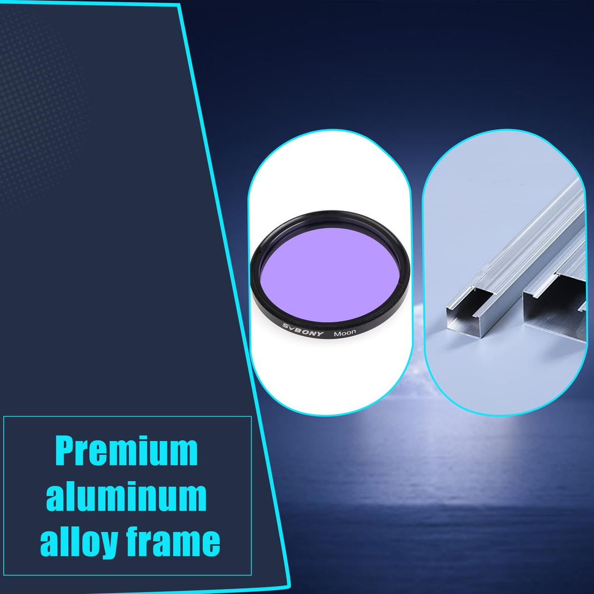 SVBONY SV407 2 1x42mm Binoculars and 2 Telescope Moon Filter Bundle,6° Field of View, Fully Multi-Coated, IPX6 Waterproof,Enhanced Lunar and Planetary Observation, Metal Frame Optical Glass