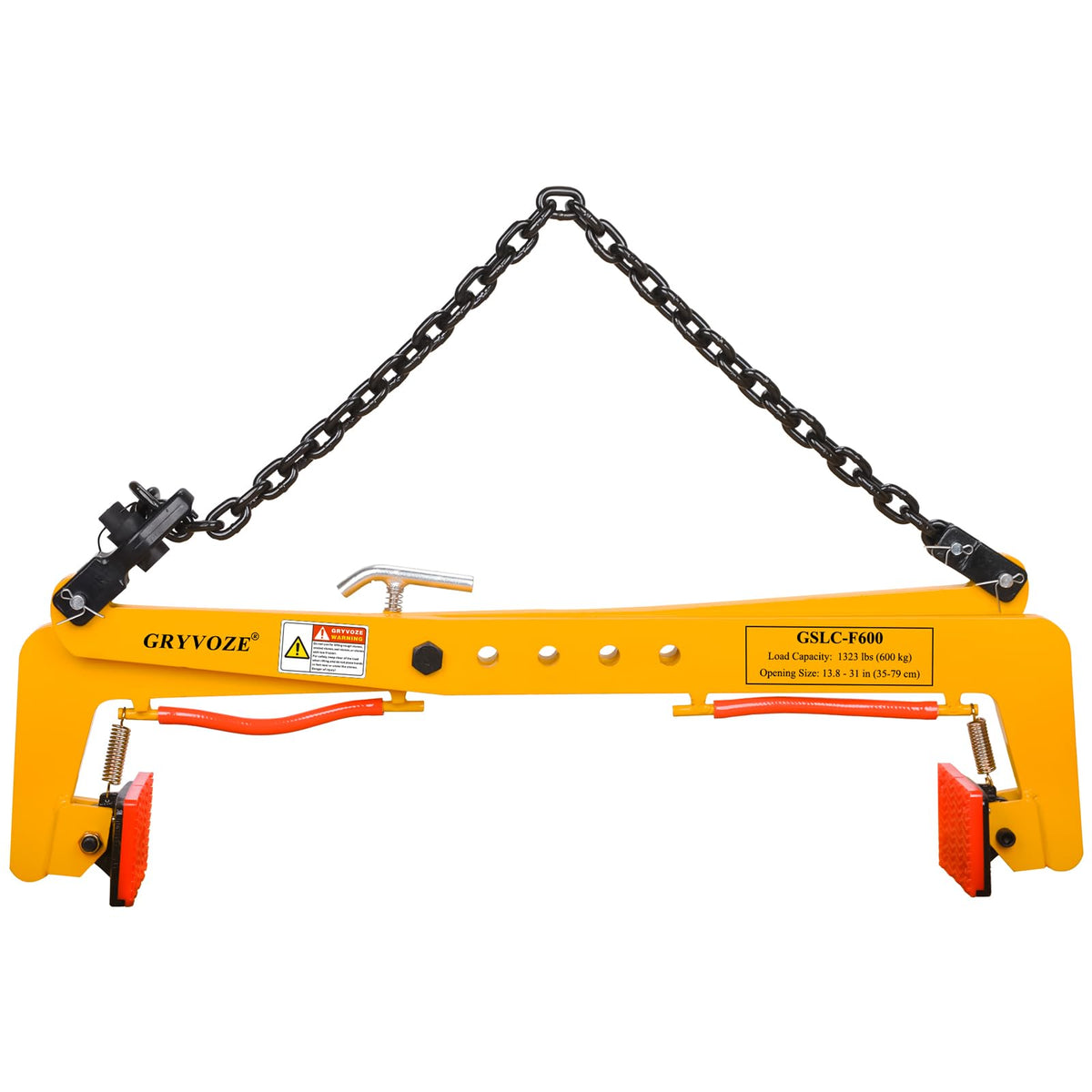 GRYVOZE 1323 lbs Stone Lifting Clamp, Adjustable Range: 13.8"-31" Granite Slab Lifting Clamp, Heavy Duty Scissor Clamps for Carrying and Vertical Transport of Concrete Blocks, Slate Sheets Curb Stones