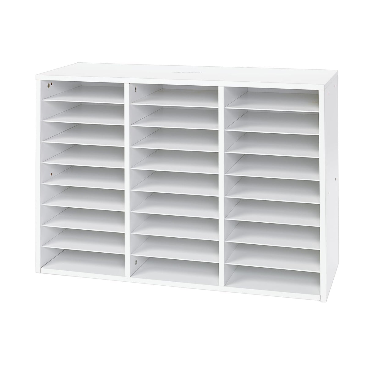 Really Good Stuff White 27-Slot Mail Center with Tan Trays