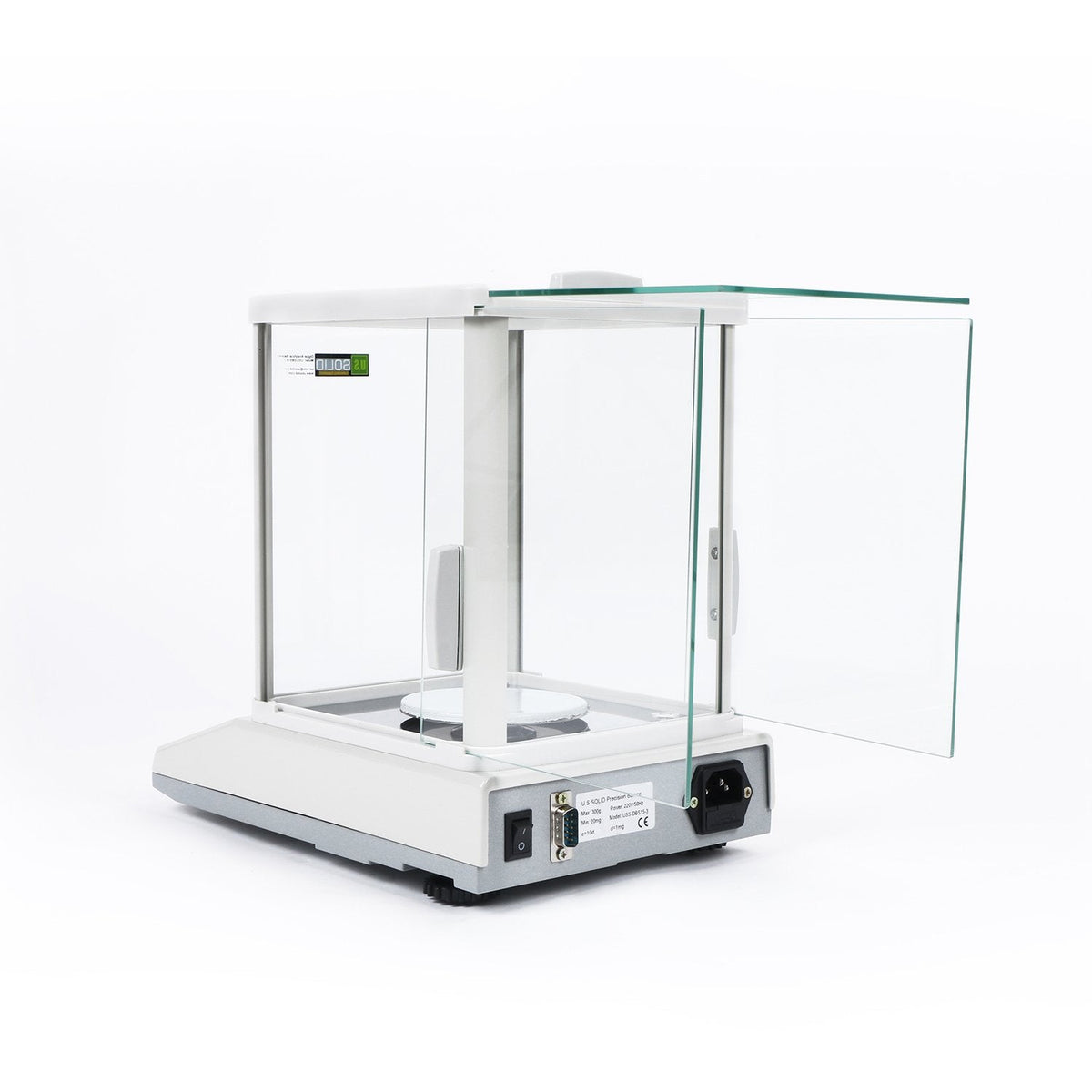 U.S. Solid Analytical Balance, 100g x 0.001g/1mg High Precision Lab Scale, Digital Balance - 5 Weighing Units, Glass Draftshield, RS232 Interface & Piece Counting, 200g Calibration Weight