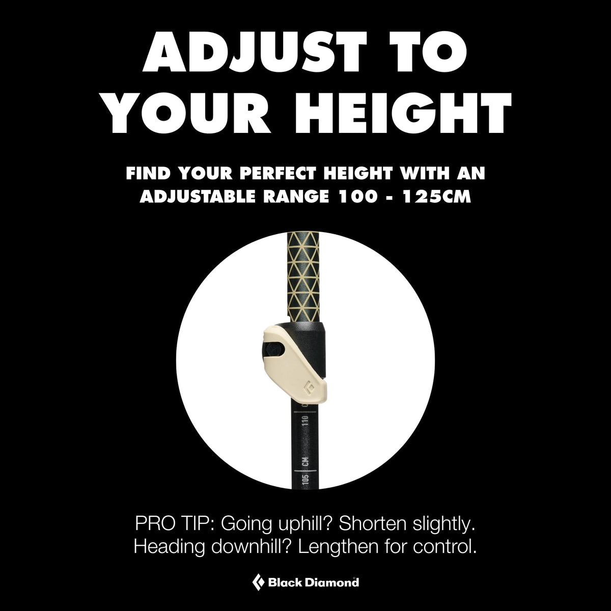 BLACK DIAMOND Trail Trekking Poles (Pair) | Lightweight Aluminum Hiking Poles | FlickLock Adjustable Shafts | All-Season Stability & Comfort | Iron Red