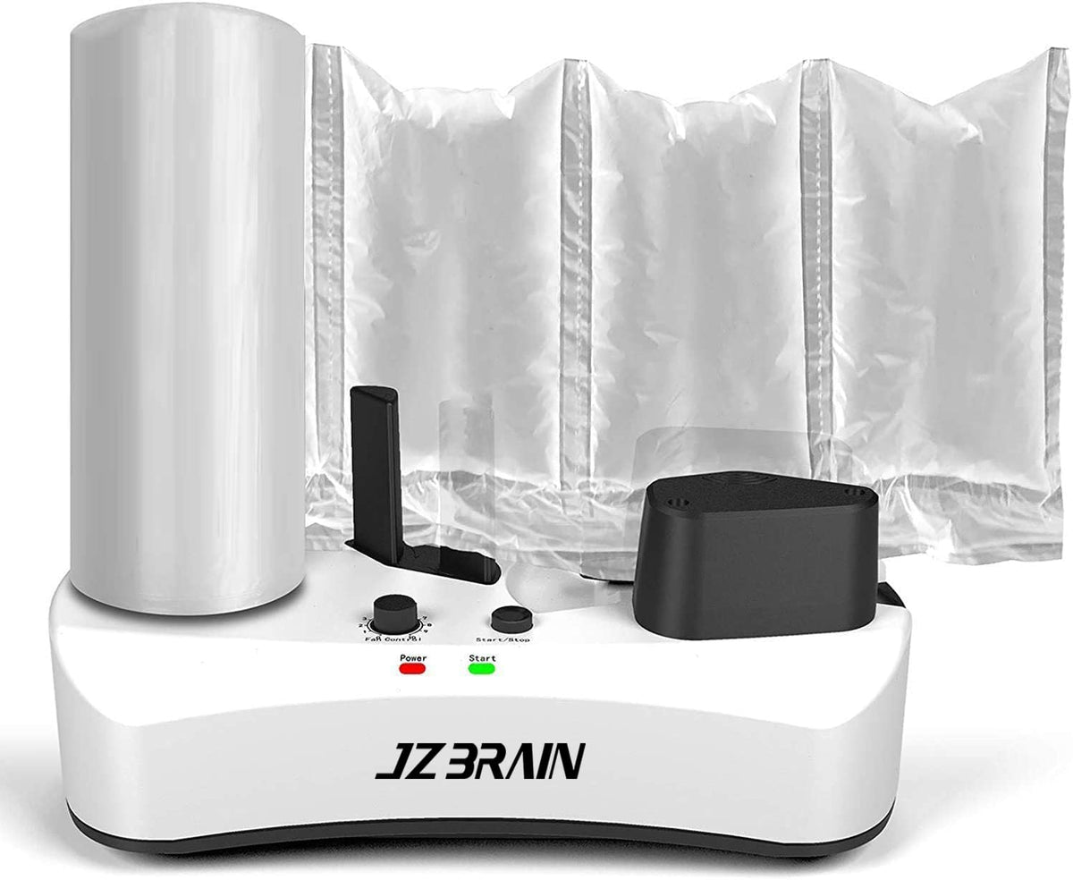 YE300 Air Cushion Machine 110V Air Pillows Maker Air Pillow Machine Portable Inflatable Packaging Air Bag Making Machine + 100m Free Test Film Roll,White,ACM-220