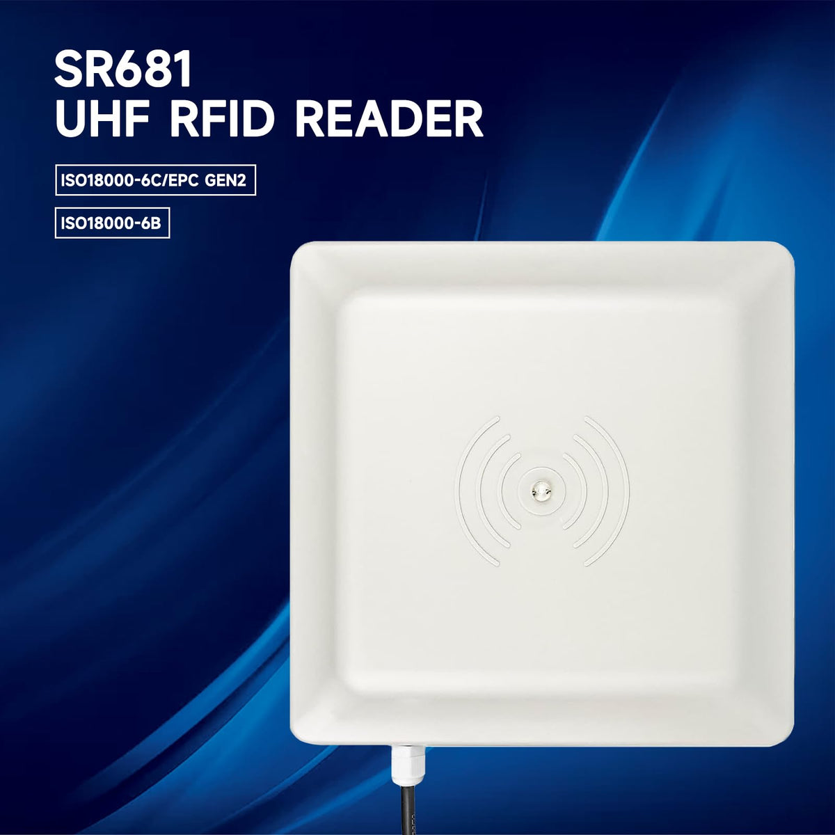 YANZEO SR681 UHF RFID Reader 6m Long Range Outdoor IP67 8dbi Antenna USB RS485 Wiegand26/34 Output UHF Integrated Reader