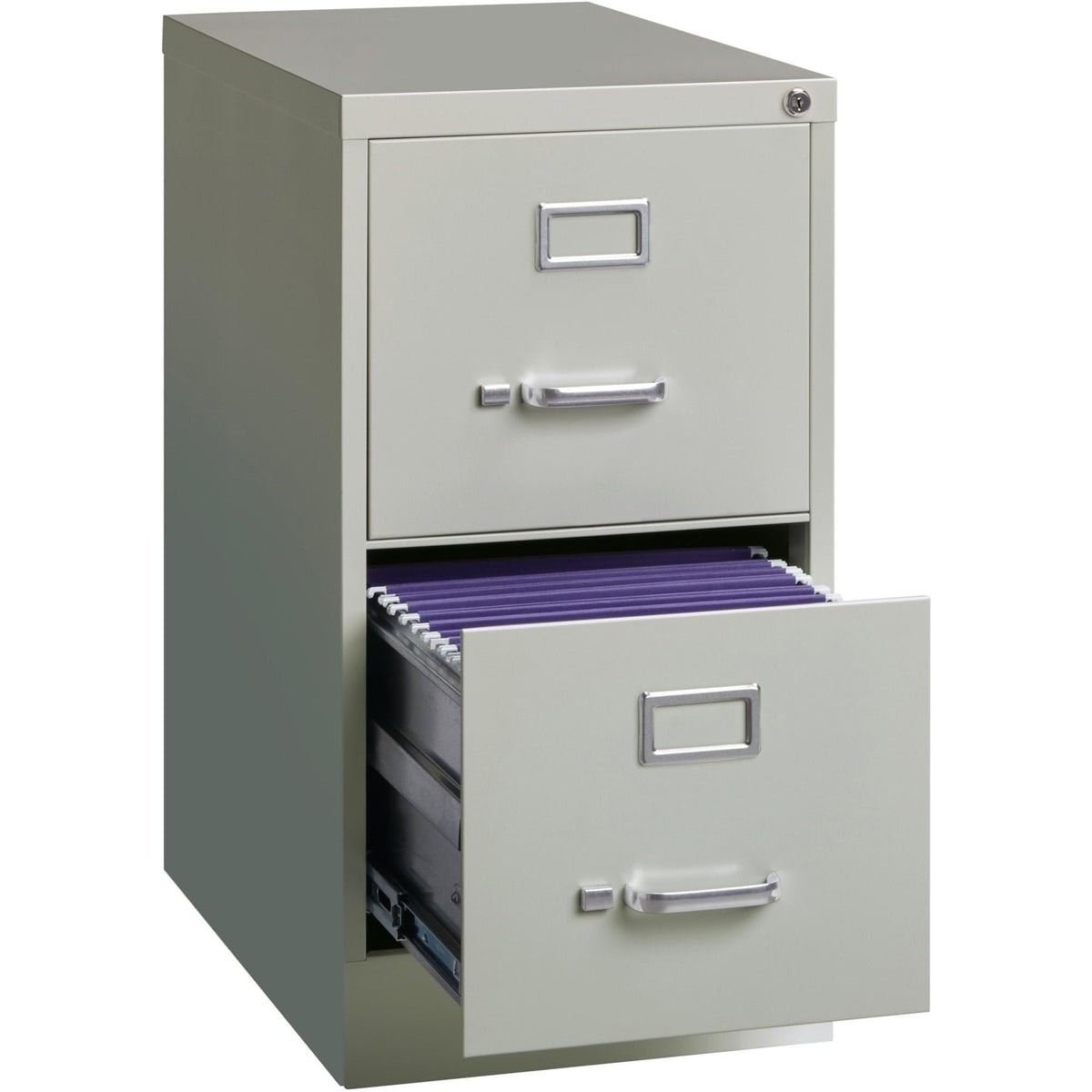 Lorell LLR42292 2-Drawer Vertical File, 15" x 22" x 28, Light Gray