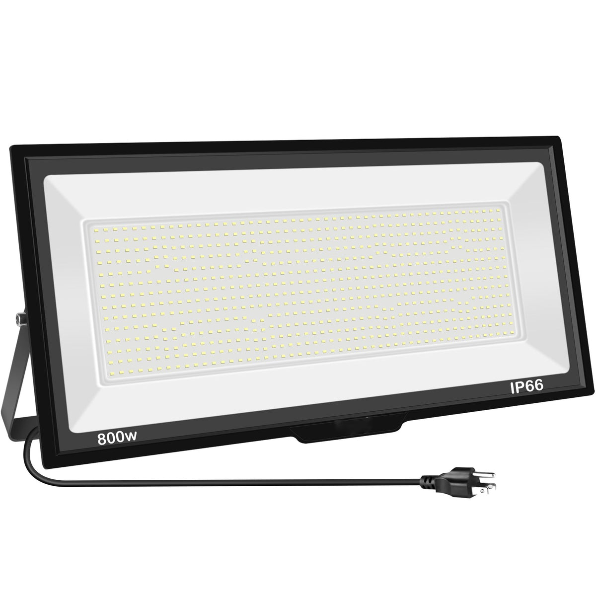 Sunkkes 800W LED Flood Light Outdoor, 6000K 80000LM Daylight White Security Lights Outside Lamp, IP66 Waterproof Exterior Floodlights Lighting for Garden Yard Stadium Arena