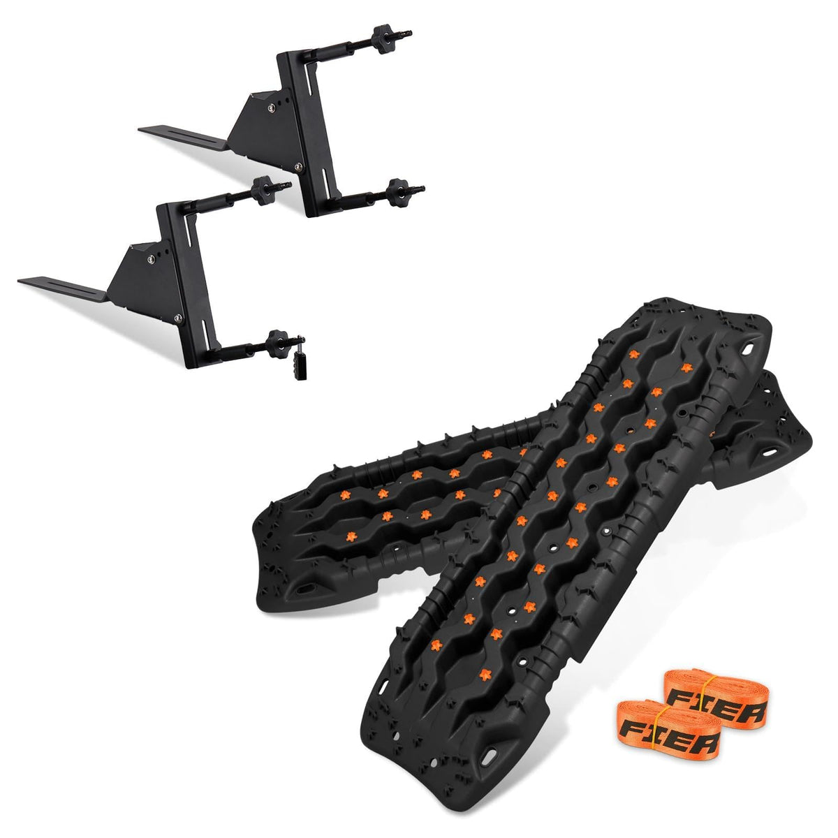 FIERYRED Large Off Road Traction Boards+Recovery Track Board Mounting Kit