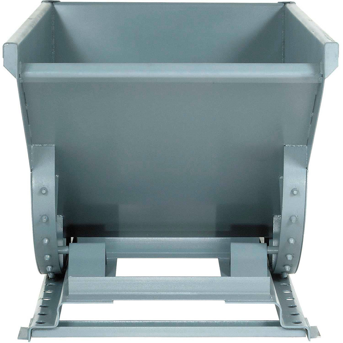 WRIGHT 1 Cubic Yard, Heavy Duty Self Dumping Hopper, 4000lb Capacity, Gray