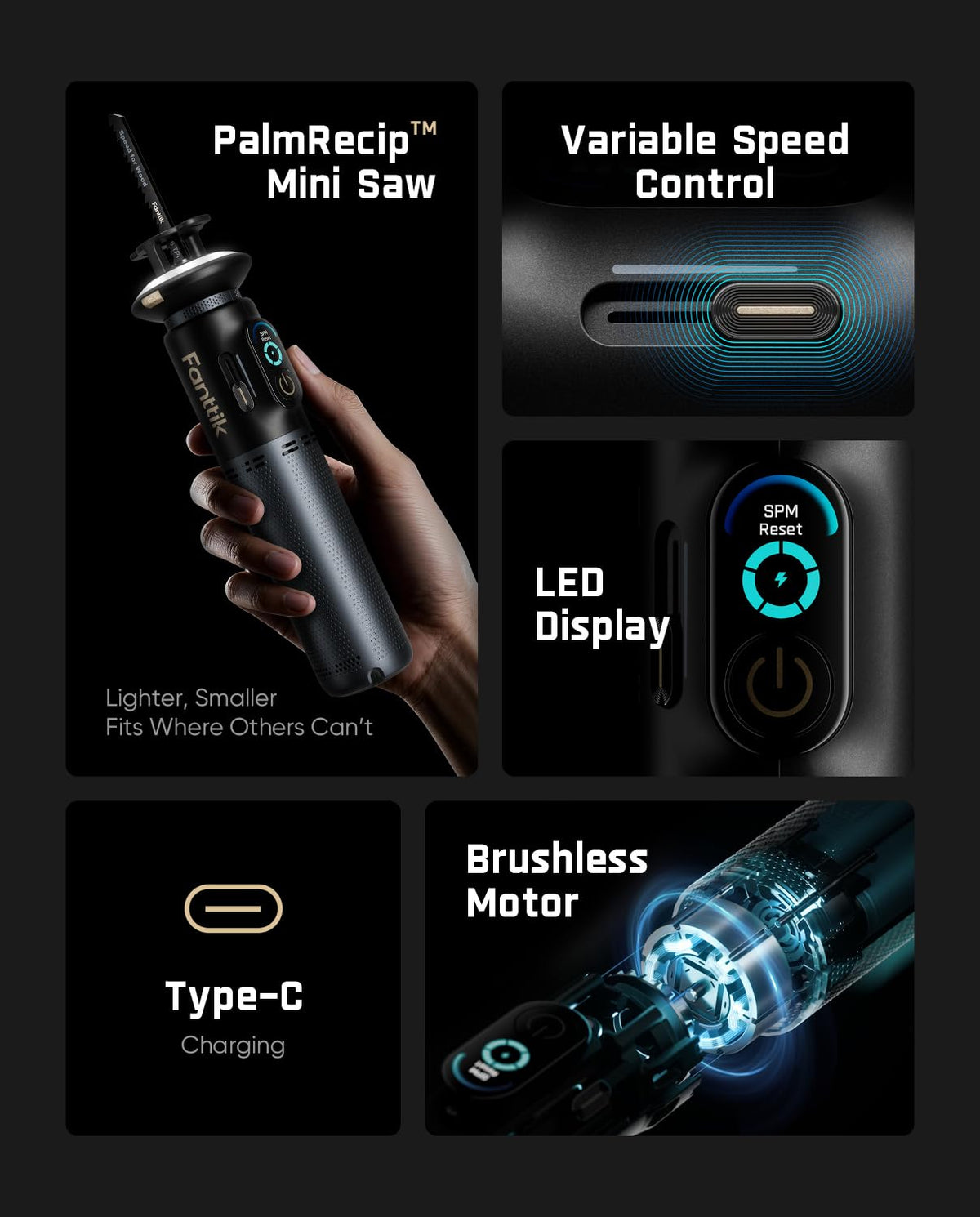 Fanttik F2 Master Mini Cordless Rotary Tool Kit & Fanttik R11 Pro Brushless Cordless Mini Reciprocating Saw