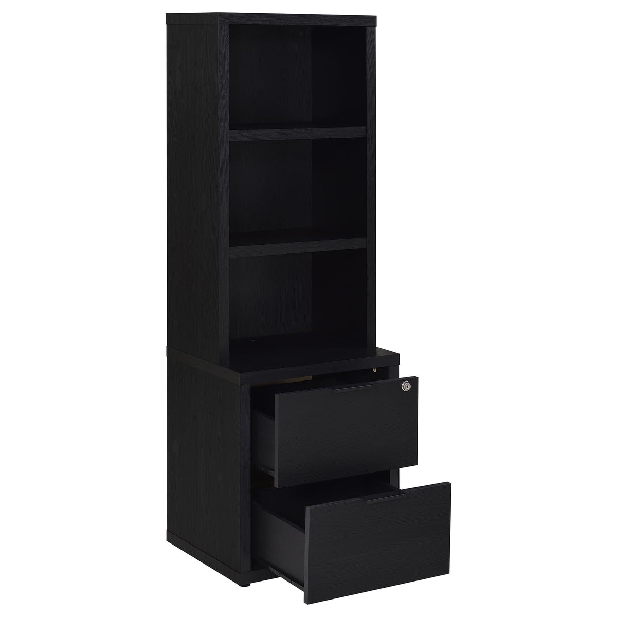 Coaster Home Furnishings Westpark 3-Piece Wall Unit Bookcase Set with USB Black 802703-S3