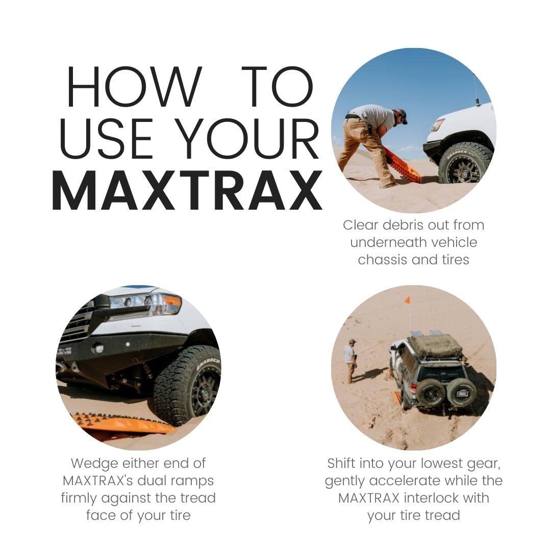 MAXTRAX | MKII FJ Red Vehicle Recovery Board | for 4WD, UV-Stabilized Flexible Nylon Material (MTX02FJR)