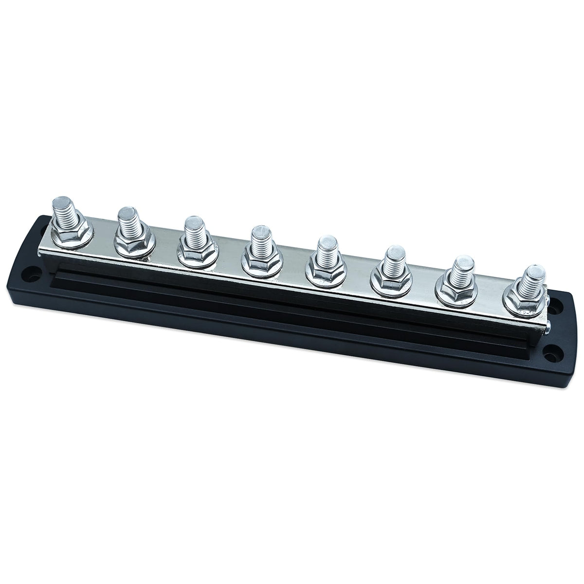 2107 Powerbar 600A Power Distribution Block, Compatible with Blue sea Systems, 8 x 3/8″ Terminal Studs, 600A 300V AC / 48V DC, Tin-Plated Copper Bus Bar, Heavy Duty for Marine, Automotive, RV, Solar