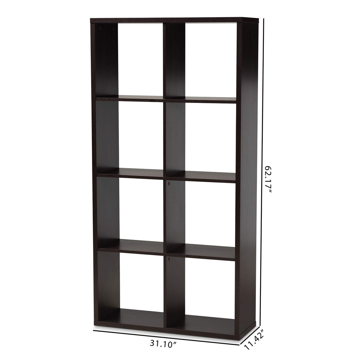 Baxton Studio Multipurpose Shelving and Cabinets, One Size, Dark Brown
