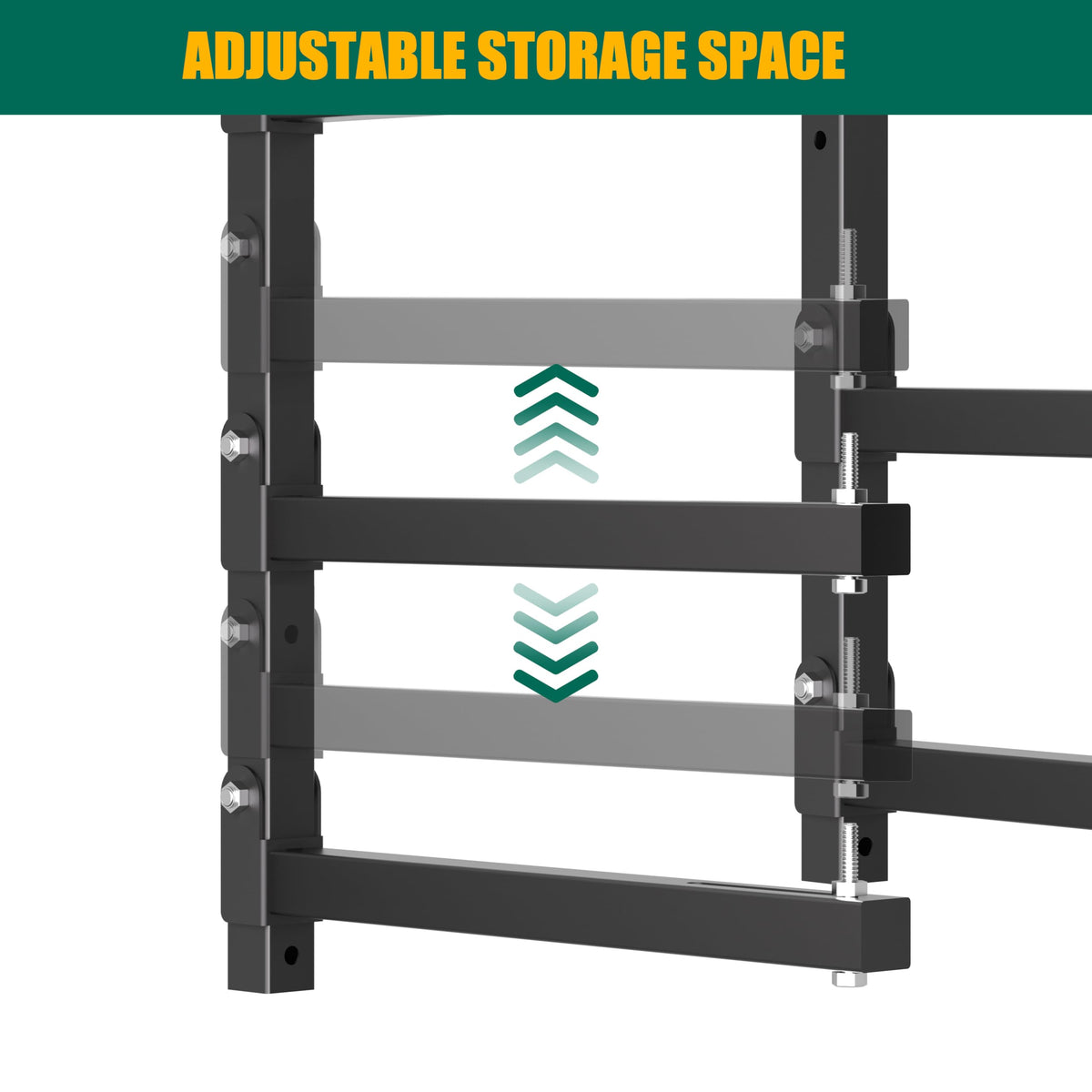 KOSEOO Lumber Storage Rack Wall Mount, Folding Wood Storage Racks Heavy Duty for Garage Metal Lumber Rack Indoor and Outdoor with 4-Level, 4 Pack, Black