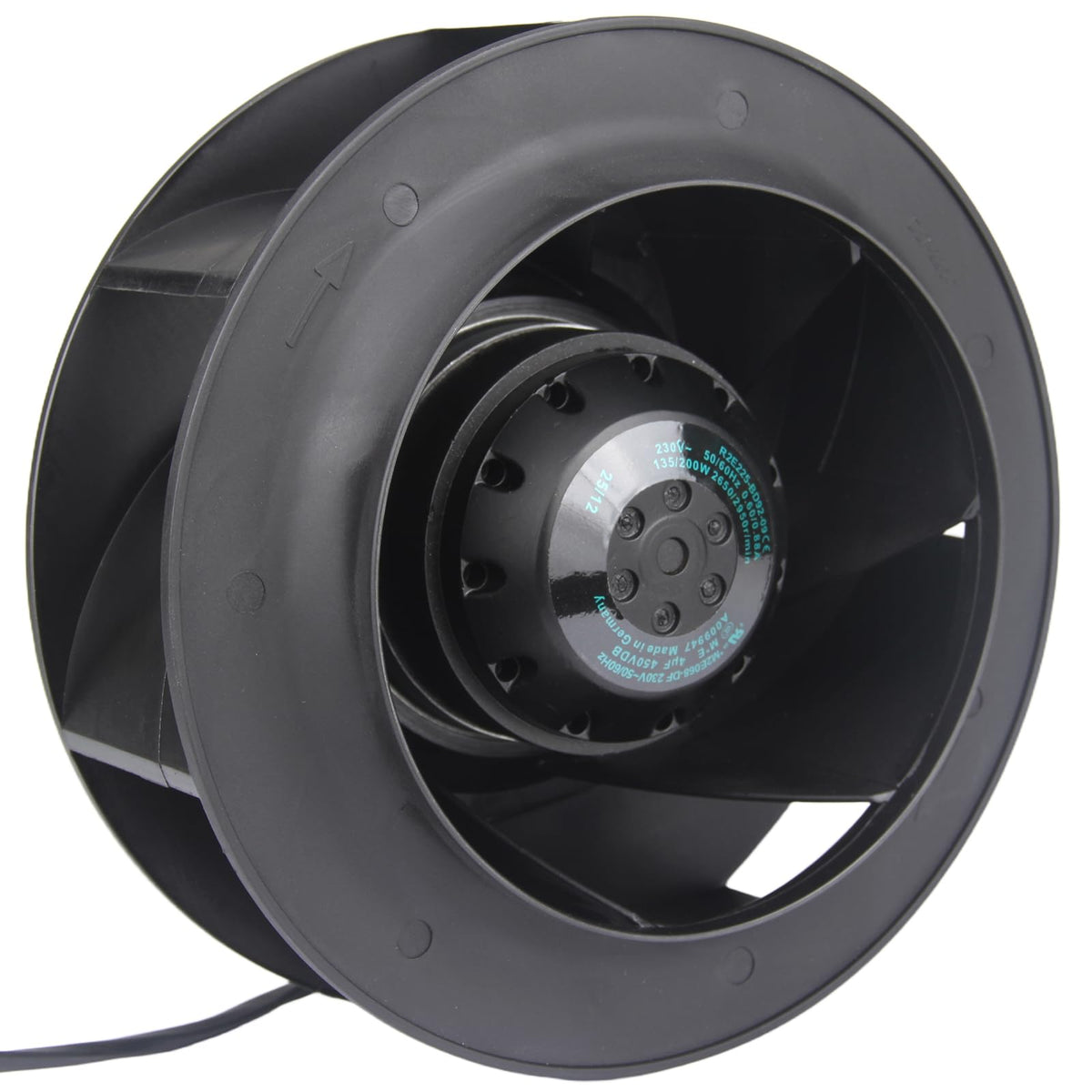 R2E225-BD92-09 Centrifugal Blower Inverter Cooling Fan 230VAC 0.6/0.88A 135/200W