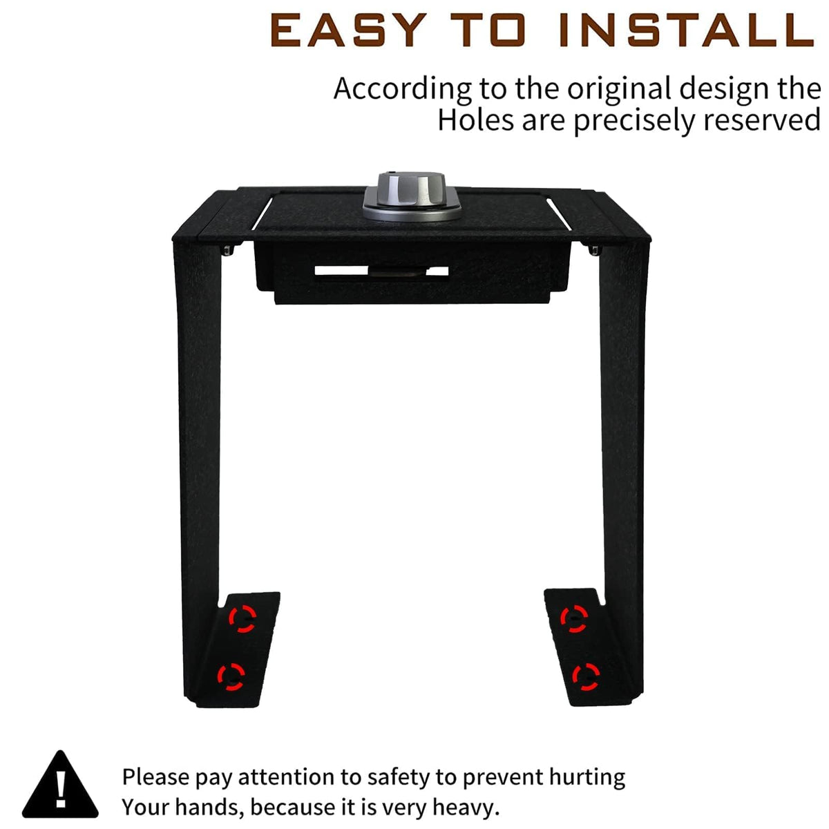 Center Console Gun Safe Vault - TuoJue Console Safe Lock Box Compatible with 2021-2026 Ford Bronco With Full Floor Console Model, with Superior Fingerprint Lock, Center Console Organizer