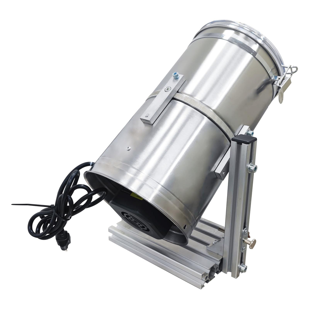 PreAsion 110V 60W Laboratory Mixing Machine for Pellet and Powder - 0.1-3kg Capacity 416/304 Stainless Steel with Timer & Tilting Discharge