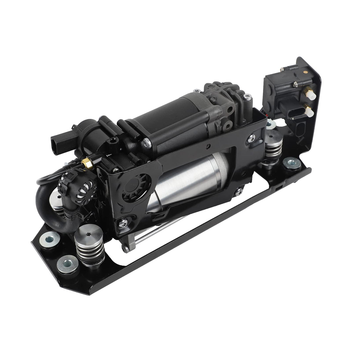 RXLUCKIES Compatible with Air Suspension Compressor BMW 37206789450 F01 F02 F04 F11 535i 550i 740i 740Ld 750i 760Li Alpina B7（Compressor+Bracket+Valve Block）