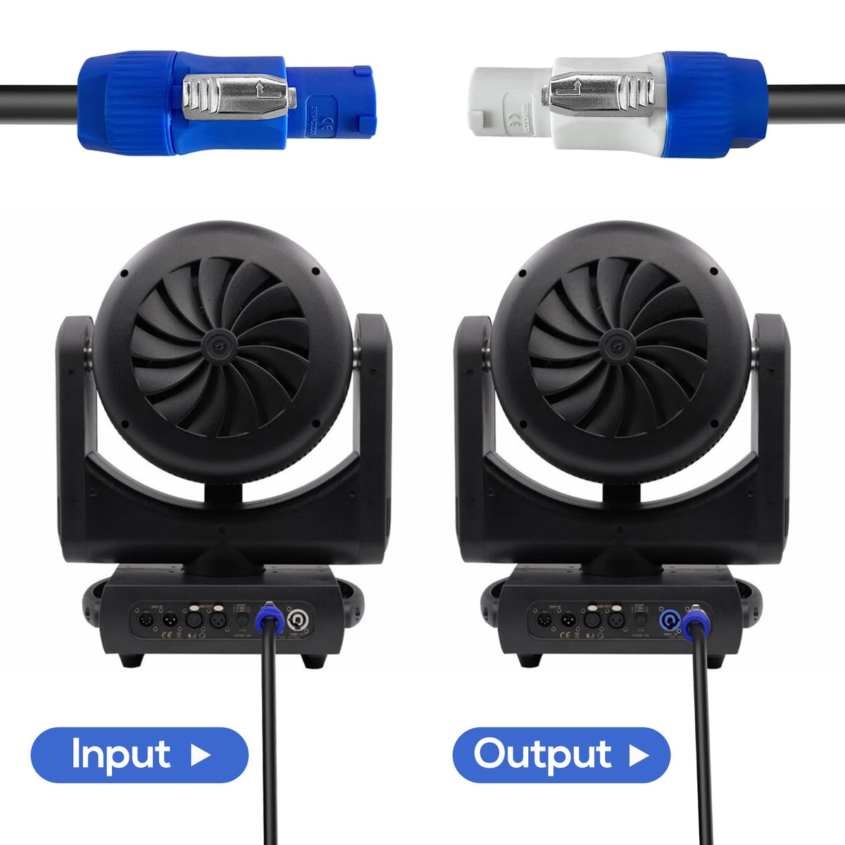 PowerCon Power Cable AC PowerCon Input to Output 12AWG 3 Pin Power Extension Cable for LED Screen Beam Moving Head Light, Stage Light Power,Audio Video Equipment and More-6FT