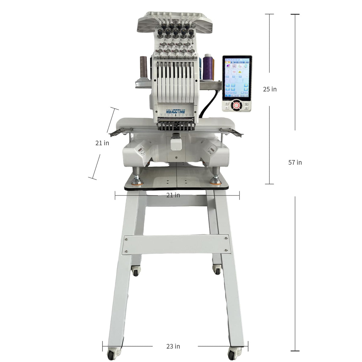 MYADDTIME Embroidery Machine with 8 Needles, 7" Touch Screen, 7.8"x11.8" Embroidery Area, New Gen of Home & Small Business Embroidery Machine for Flat, Hat, T-shirt and more