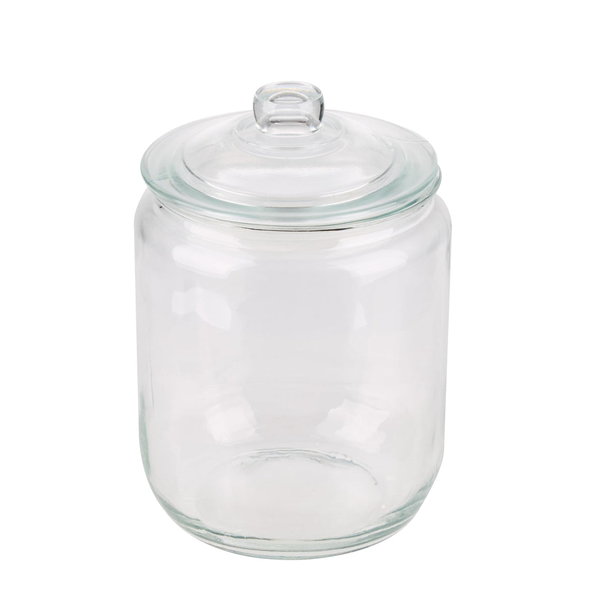 Restaurantware Glass Jar - 4 Count - Vetri 2 Gallon Glass Storage Jar, With Lid, Clear, Dishwasher-Safe - Storage Container For Flour, Coffee Beans, Kitchen Organization