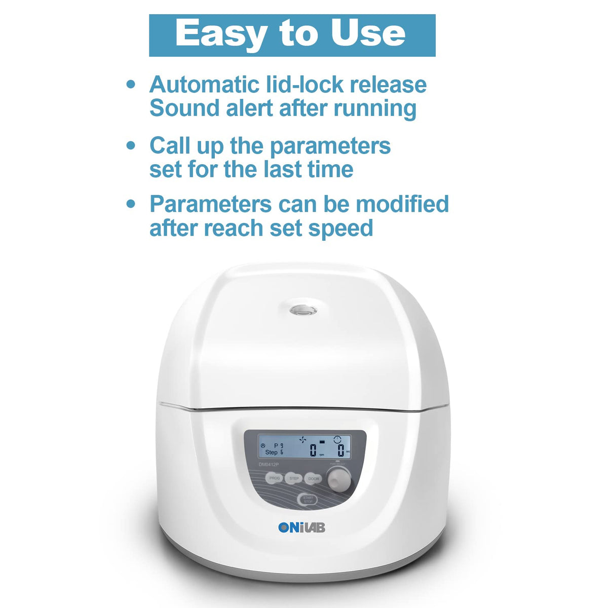ONiLAB Professional PRP Centrifuge Machine 15mLx8, 10mL/7mL/1.5-5mlx 12, Lab Benchtop Centrifuge, 3 Preloaded Programs for Fast Operation,Store 9 Programs, 30sec-99min,300-4500rpm(Max. 2490xg)