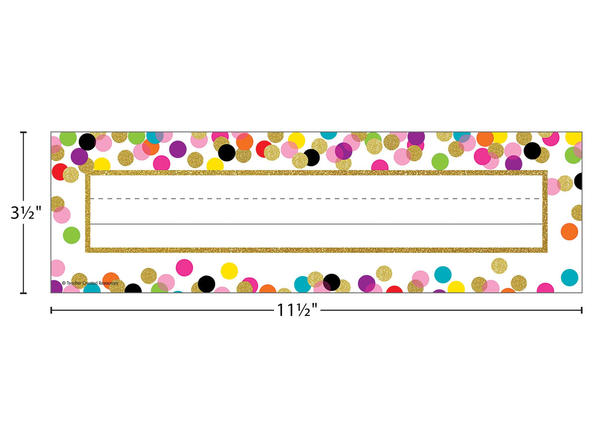 Teacher Created Resources Confetti Name Plates (TCR5886)