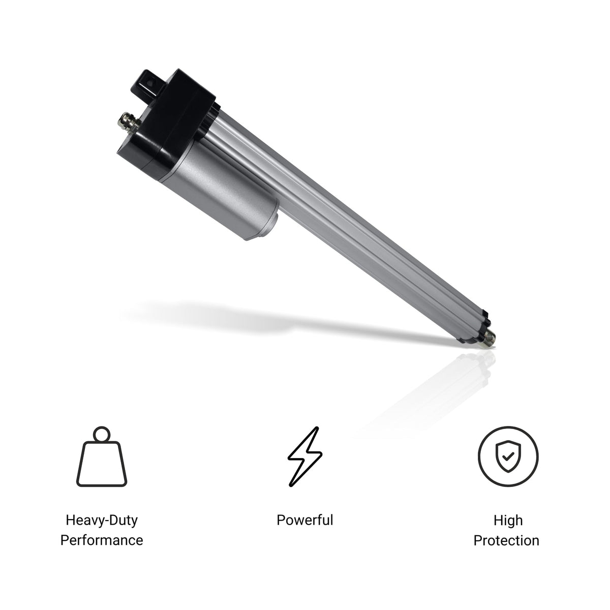 Progressive Automations 12V Water-Resistant Linear Actuator - 8 inches Stroke, 450 lbs Force, IP66 for Industrial, Solar Usage, Brushed DC Electric Motor & Stainless-Steel Stroke Rod, PA-10