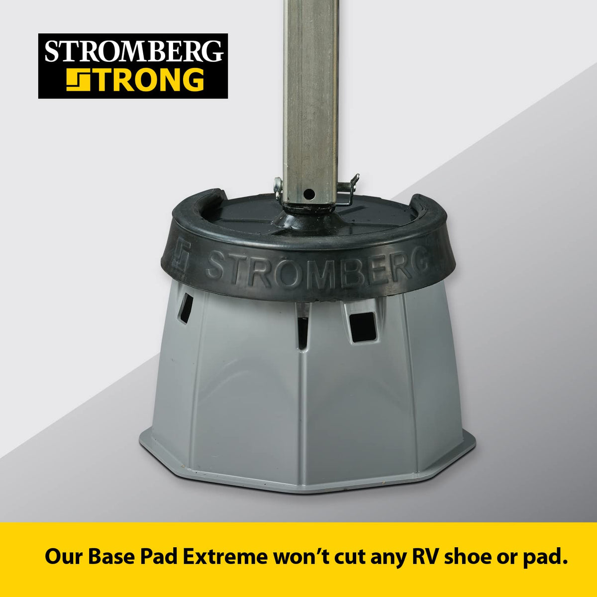Stromberg Carlson JBP-712.6 Base Pad Extreme 6 Pack – 6" RV Utility Blocks for Leveling, Camper Jack Blocks, Setup Blocks – 6000 lb Capacity, Lightweight & Stackable – Universal Fit – Black – 6" Tall