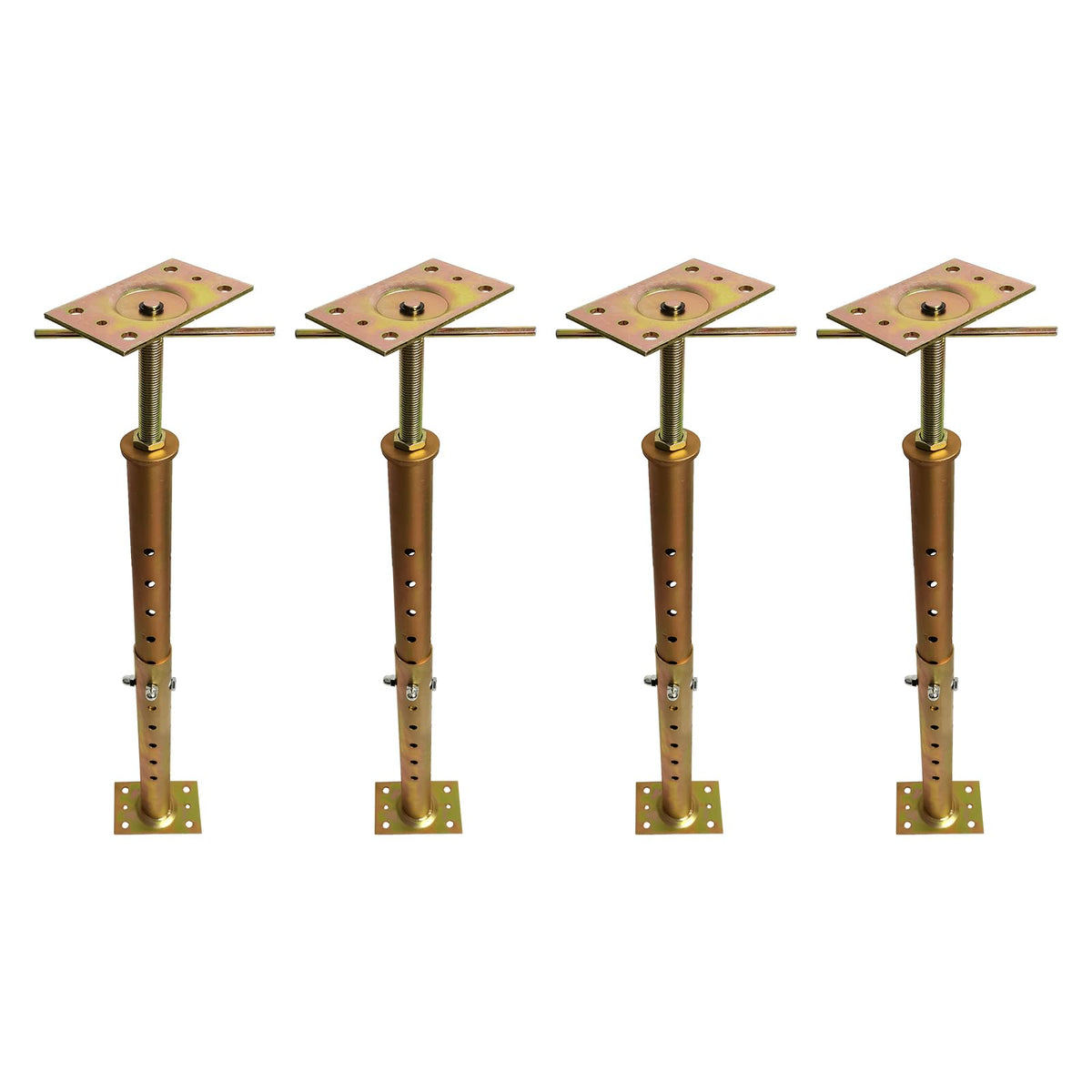 ZANURA 19.7"-35.8" Adjustable House Floor Wall Jack Post Pole Rod Fit for Leveling Lifting Framing Basement Crawlspace Beam Roof, 4 Pack