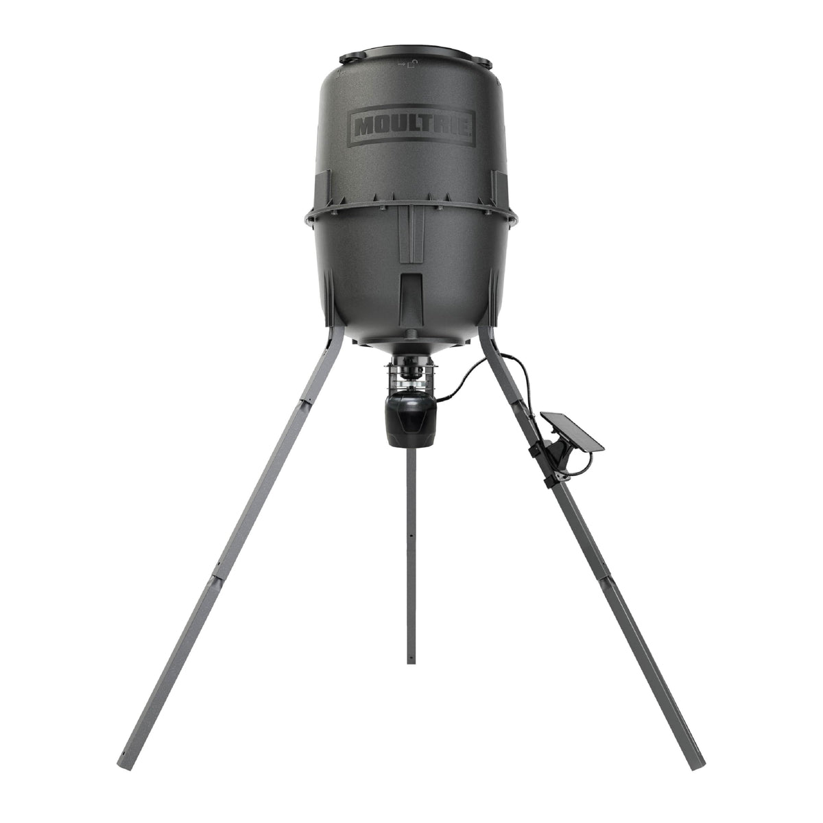 Moultrie Deer Feeder Connected - 250 lb Cellular Tripod Feeder - 6V Spincast, Feed Level Detector - Nationwide 4G LTE Auto-Connect - Cellular Monitoring and Programming