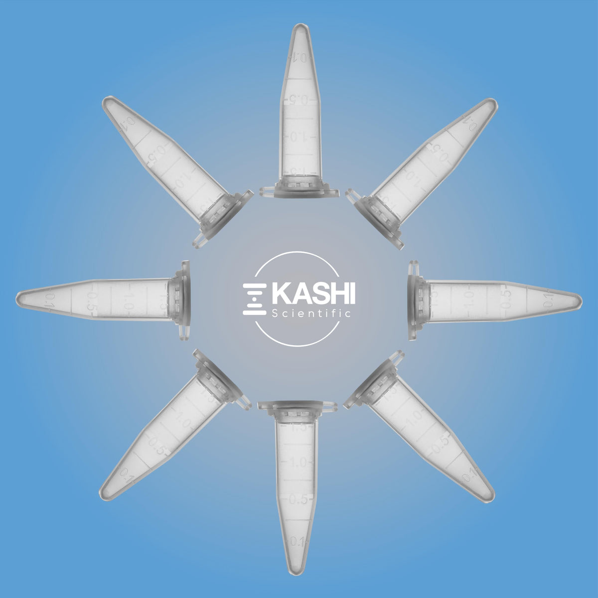 Kashi Scientific 1.5mL Clear Snap Cap Microcentrifuge Tube with Graduation, Lab Grade Polypropylene Plastic [1.5mL, 1000]
