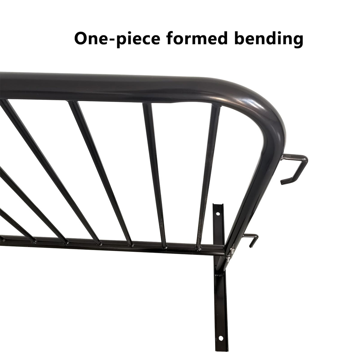 ZUVELLO 2 Pack 8.5 Ft Steel Crowd Control Heavy Duty Interlocking Steel Safety Barriers Barricade Fence Frame Guard for Events Road Traffic Control, Black