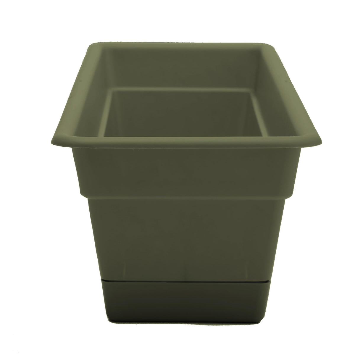Bloem Dura Cotta Window Box Planter: 18" - Living Green - with Tray, Weatherproof Resin Box, Removable Tray for Indoor & Outdoor Use, Gardening, 2 Gallon Capacity