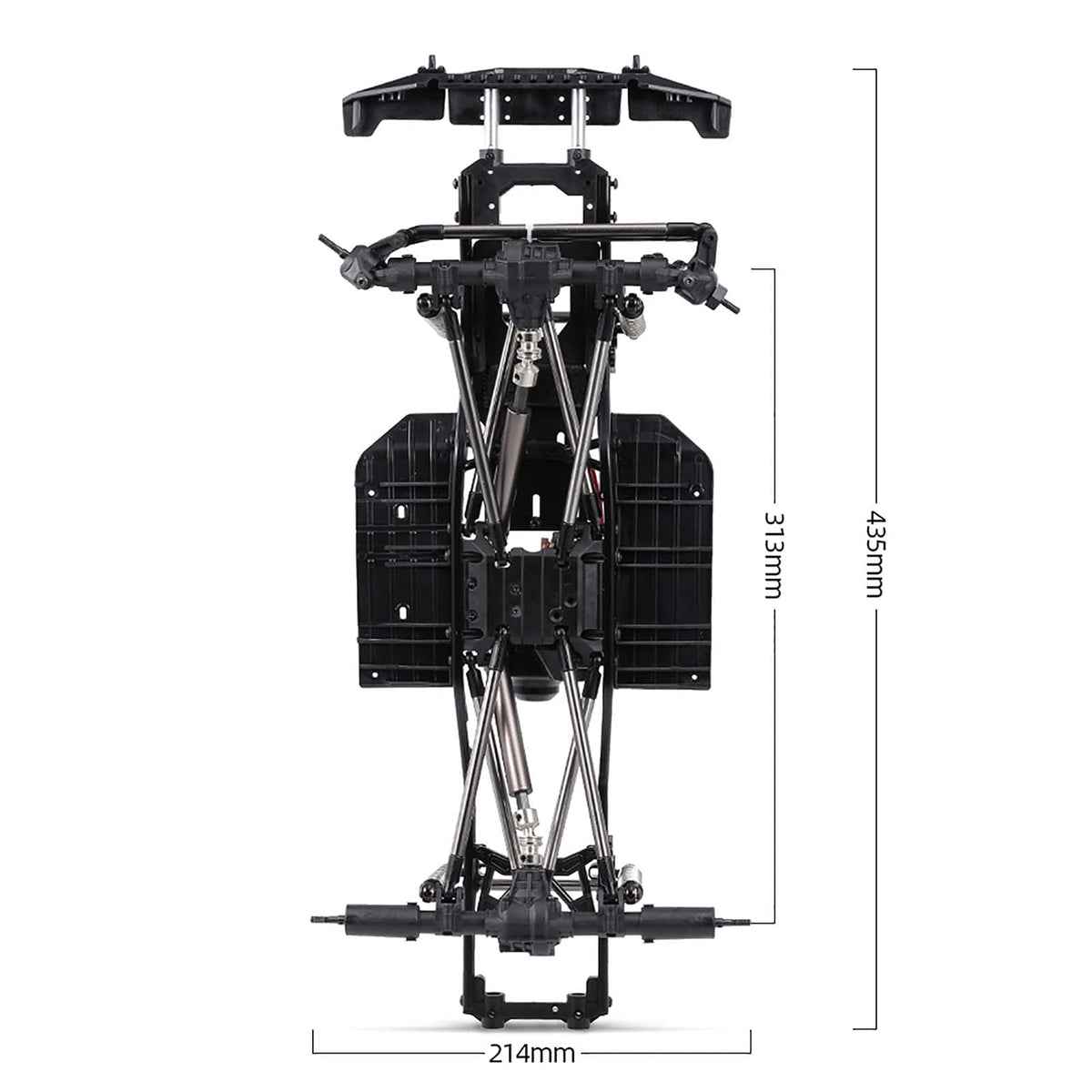 SHUAIGUO 313mm Wheelbase Chassis Frame for 1/10 AXIAL SCX10 II 90046 90047 RC Crawler Climbing Car DIY