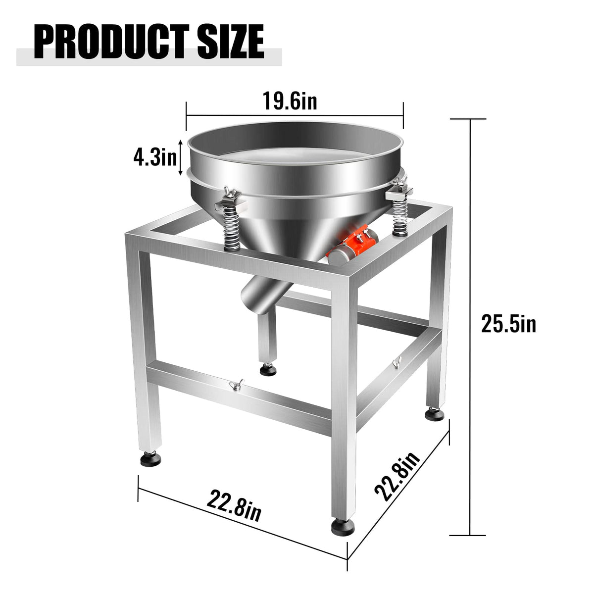 Automatic Powder Sifter Shaker Machine, Electric Sieve Shaker Vibrating Machine with 19.6" 40 Mesh&100 Mesh Sieve Screen, Flour Sifter for Flour Powders 110V