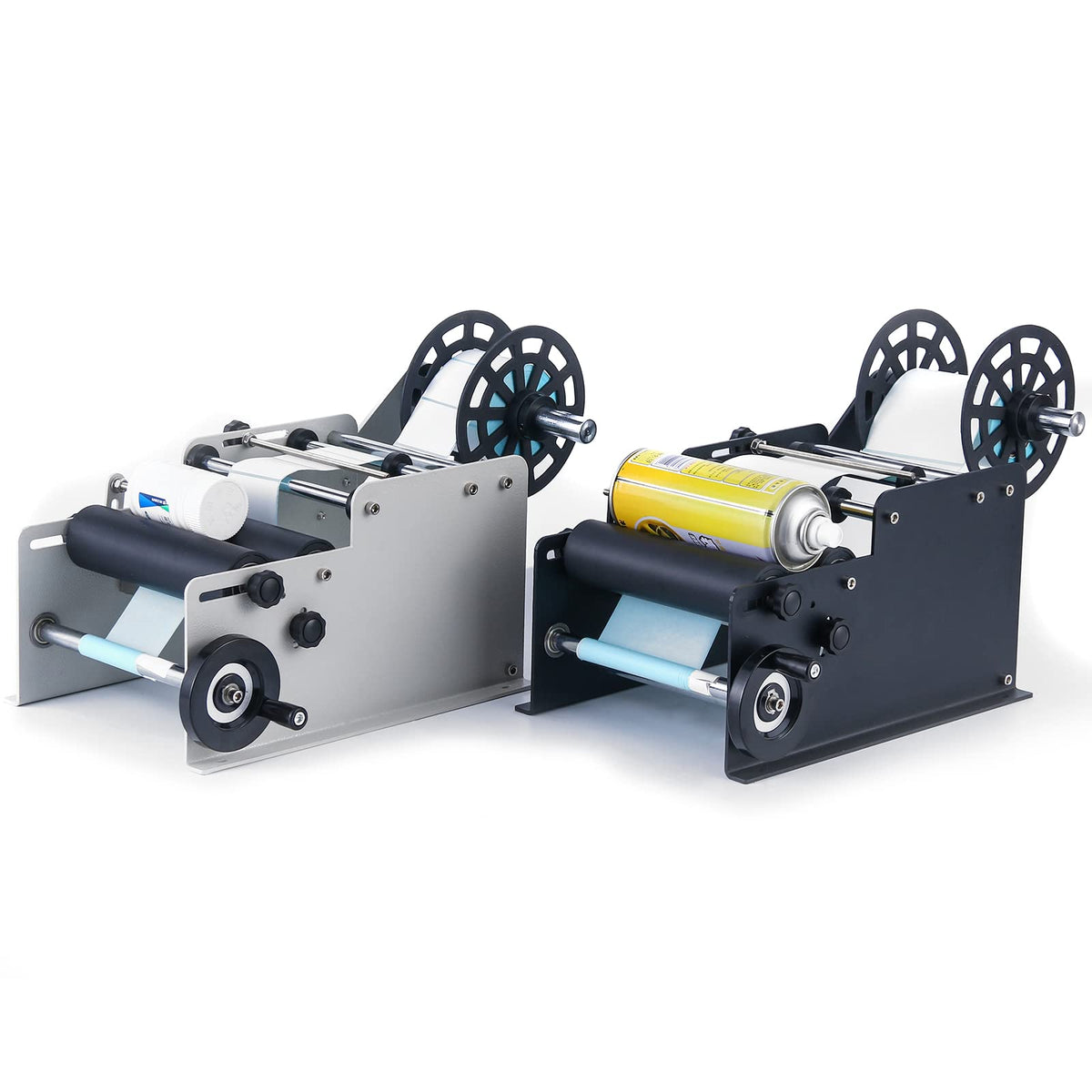 Sumeve Manual Round Labeling Machine, Bottle Label Applicator for Round Bottles(White)
