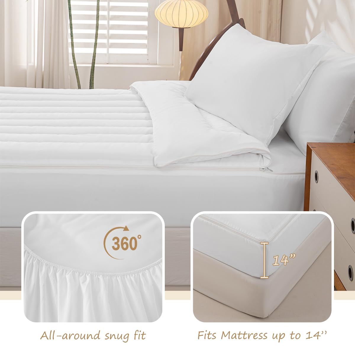 Feelyou Cute Grey Flower Zipper Bedding Sets for Kids Boys Girls Botanical Leaves Floral Queen Comforter Set with Fitted Sheet Aesthetic Flower Bedroom Decor Microfiber with 2 Pillow Cases