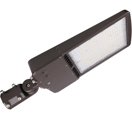 300W LED Parking Lot Light, 5700K 42000LM [Eqv. 1000W HPS] LED Shoebox Light with Slip Fitter Mount, Dimmable Outdoor Area Street Lighting, IP65 20KV Surge Protection, AC100-277V UL Listed