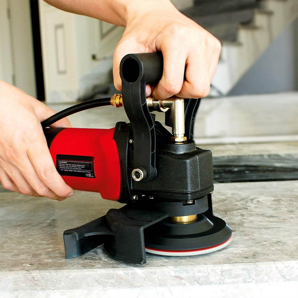Hardin 4" & 5" Variable Speed Wet Polisher and Grinder – 800W 120V, 1000–4000 RPM, Water Feed System with Brass Valve, GFCI Cord for Granite, Marble, Stone, and Concrete Fabrication