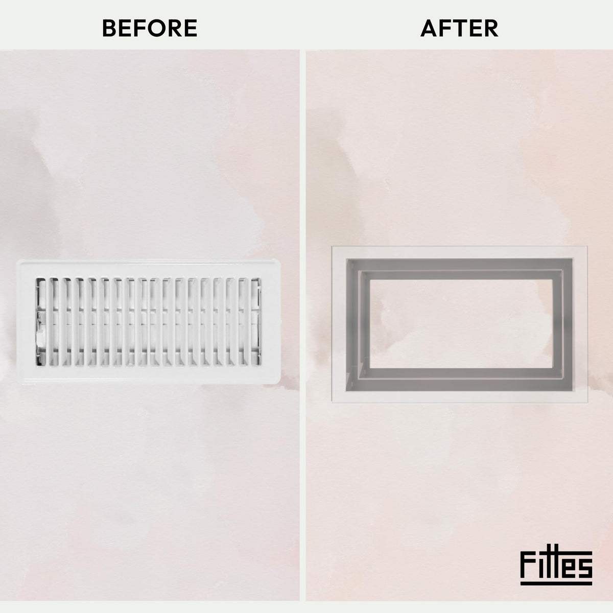 Fittes Framed Wall Vent [Lite+] - 6"x10" - Cotton White - 1 Pack