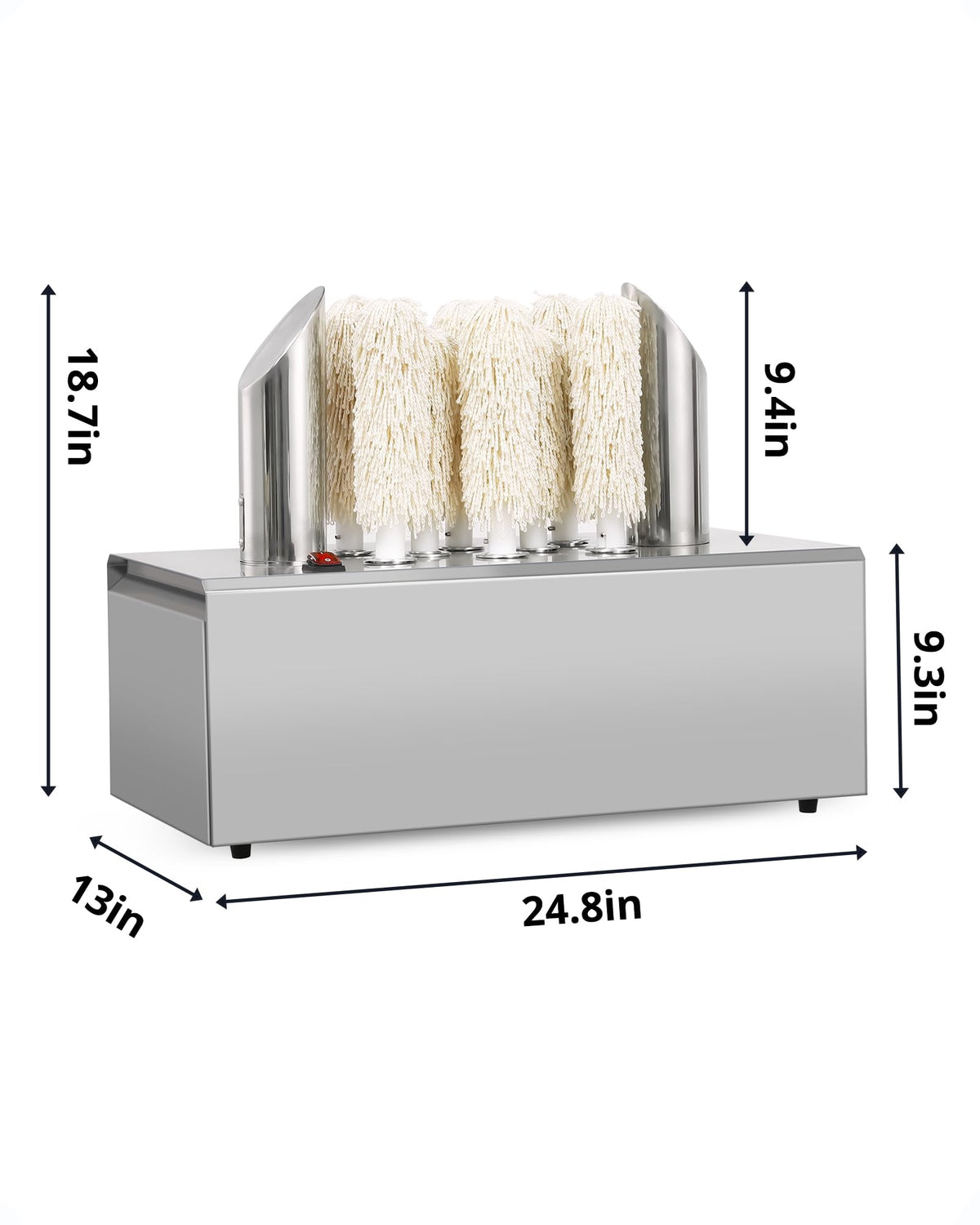 GarveeTech Electric Wine Glass Polisher with 8 Pure Cotton Brushes