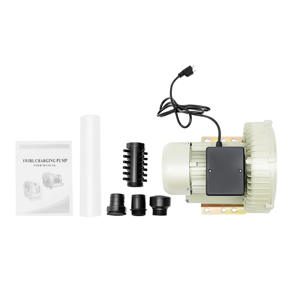 370W Air Pump Blower, 12KPa 2119ft³/H High Pressure Industrial Blower, Aquaculture Vortex Air Blower for Fresh Food Markets Aquariums Restaurants, Low Noise 50-60dB