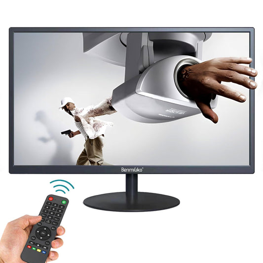 Benmiuko 22 inch Monitoring Display Screen Security Camera Monitor LCD Multi Functional Interface HDMI, BNC, VGA, AV, USB Input CCTV Computer Monitors Built in Speaker 1920x1080 Full HD