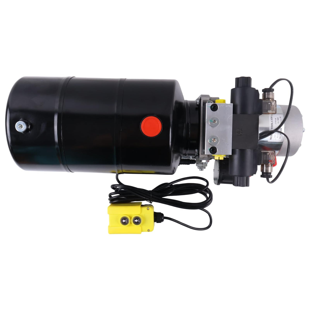 Solarhome 12V DC Double Acting Hydraulic Power Unit 10 Quart Steel Tank 1.6KW 2600PSI SAE 8 Ports with Remote Control Compatible with Dump Trailer and Car Lifting