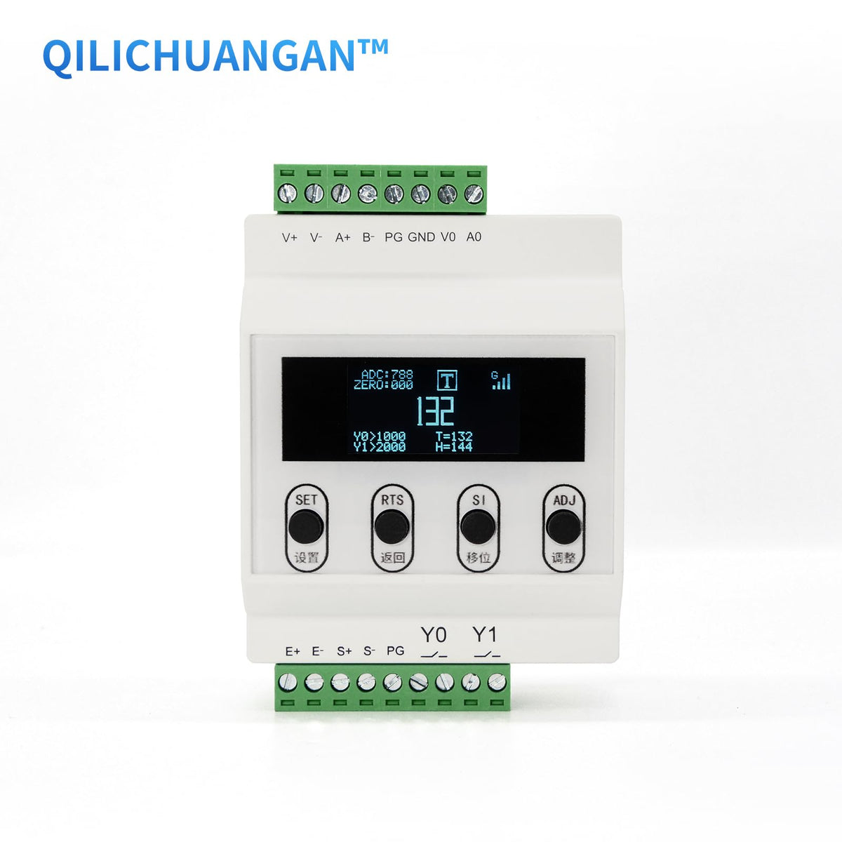 Load Cell with Amplifier Readout Display Sensor Transmitter Test Compression Force Weight Pressure Modifiable Display Unit Output RS-485 0-5V 0-10V 4-20mA (0-200kg Sensor + Amplifier)