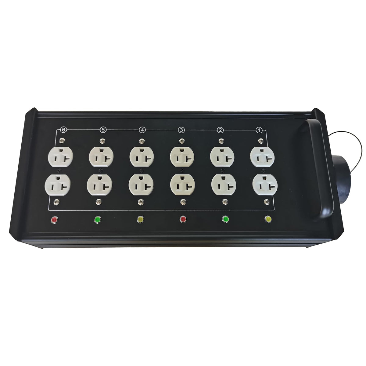 JUNMAN 6 Channel 19pin Socapex to 12 Edison Power Distro Distributor Box for Stage DJ Lighting Party Event Show