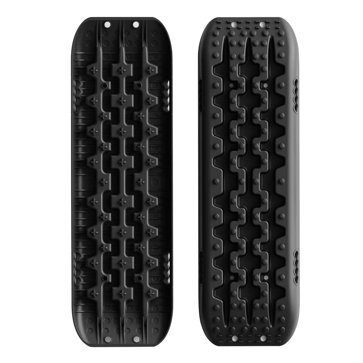 ALL-TOP Recovery Traction Boards, 2PCS & Mounting Kit, Reinforced Off Road Bendable Tire Friction Tracks (3rd Gen, Black)