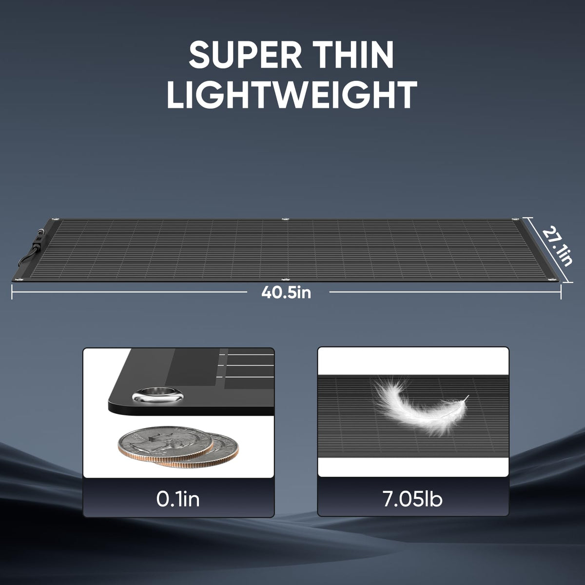 400W Flexible Solar Pane, 2 Pack 200W 12V Monocrystalline Panels, 23.5% High Efficiency, Lightweight Fiberglass Bendable Solar Modules for RV, Boat, Marine, Camper, Van, Cabin, Off-Grid Use