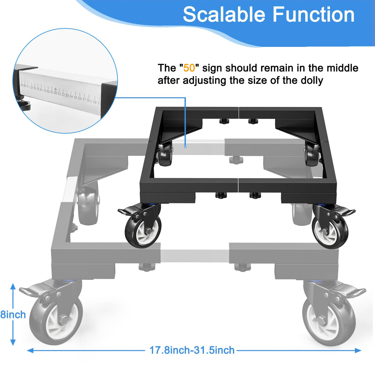 LYUND Heavy Duty All Steel Smoker Stand with 5 Inch Casters Wheels, for Vertical Electric Smoker&Digital Electric Smoker Universal Mobile Base
